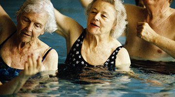 exercising in the pool